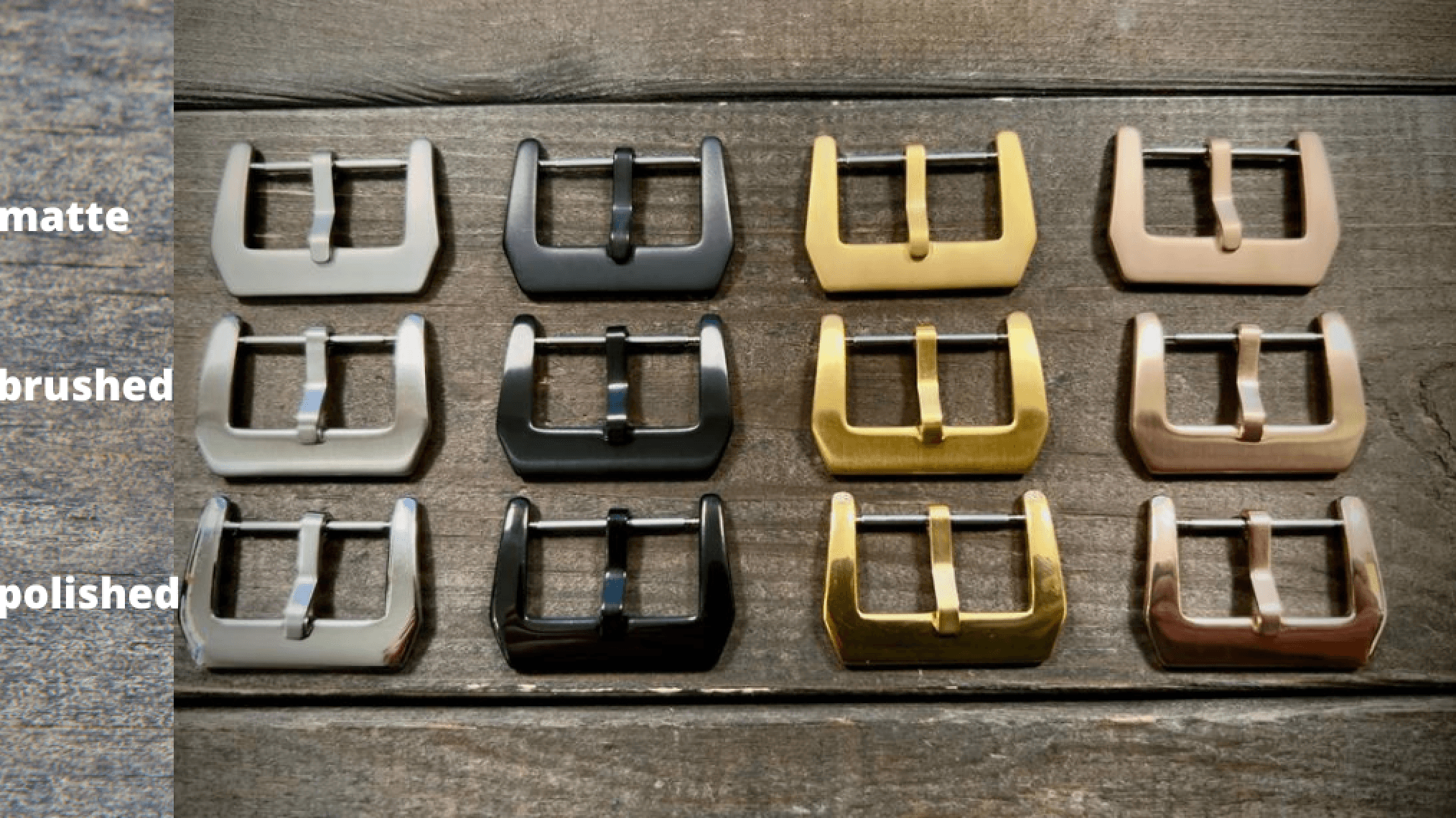 Panerai buckle, black matte 20 mm, 22 mm, 24 mm, 26 mm