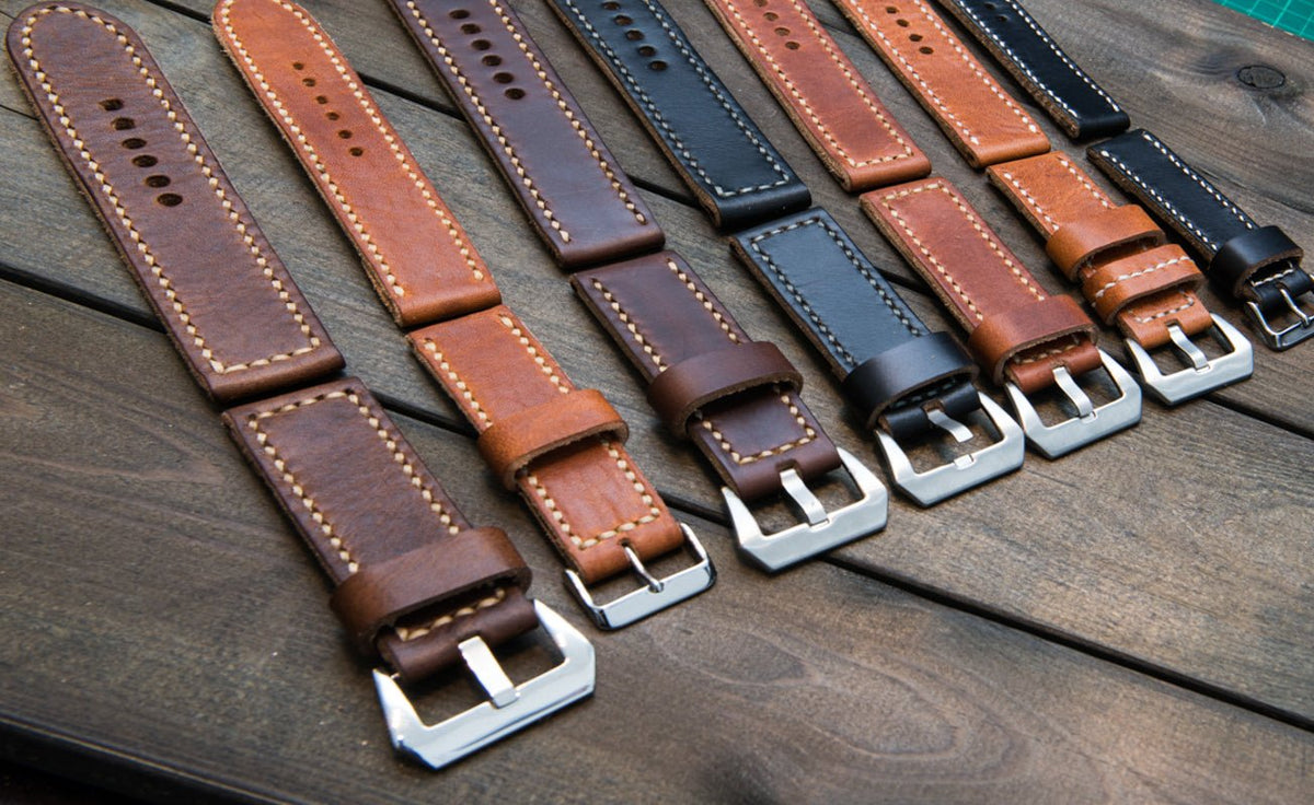 Premium hand-stitched leather watch bands. - finwatchstraps