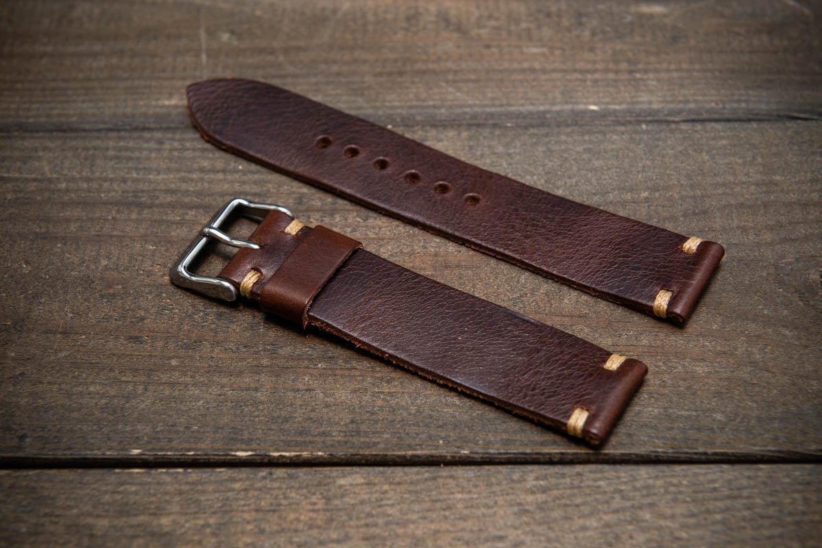 Waxed Tobacco Brown - finwatchstraps