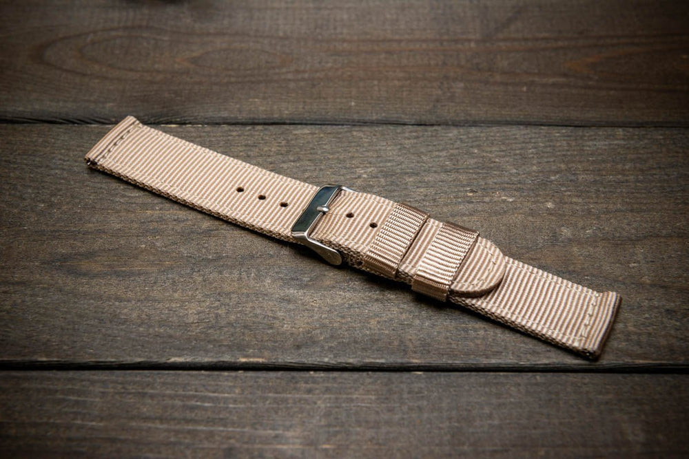 Nylon Military Watch Strap, army two piece watch band, MoonSwatch Watch Strap. - finwatchstraps