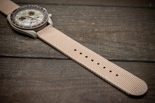 Nylon Military Watch Strap, army two piece watch band, MoonSwatch Watch Strap. - finwatchstraps