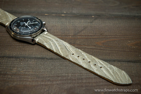 Ostrich legs leather watch strap - finwatchstraps