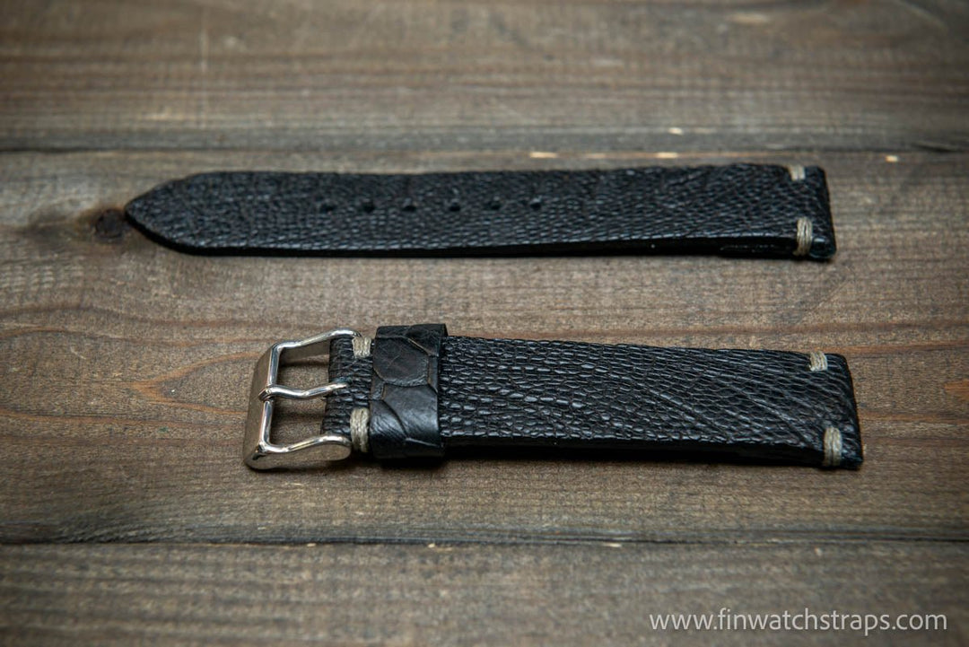 Ostrich legs leather watch strap - finwatchstraps