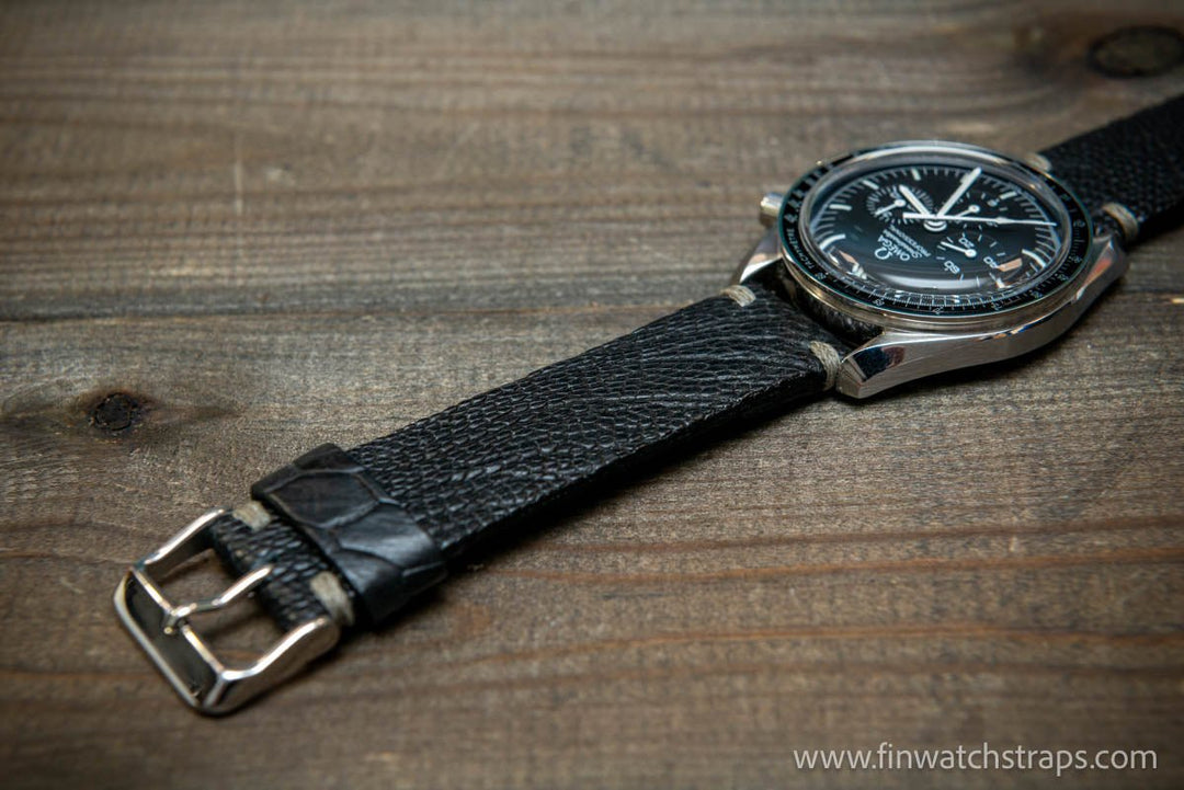 Ostrich legs leather watch strap - finwatchstraps