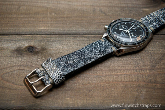 Ostrich legs leather watch strap - finwatchstraps