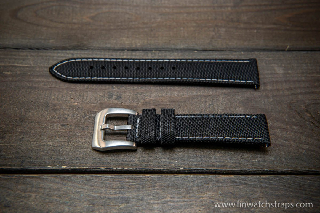 Sailcloth waterproof watch strap. PAM style buckle. - finwatchstraps