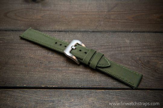 Sailcloth waterproof watch strap. PAM style buckle. - finwatchstraps